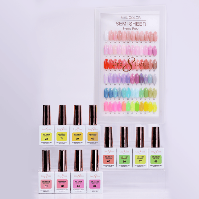 Cre8tion Hema Free Semi-Sheer Collection 0.5oz - Neon Color