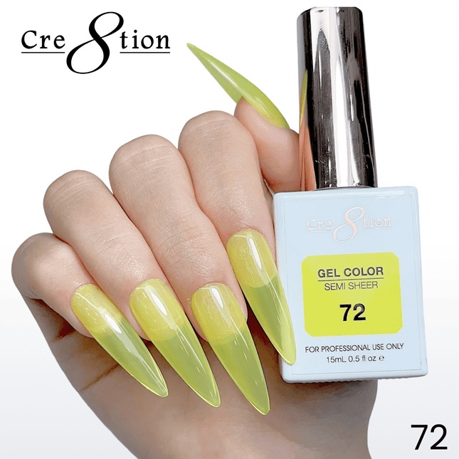 Cre8tion Hema Free Semi-Sheer Collection 0.5oz - Neon Color