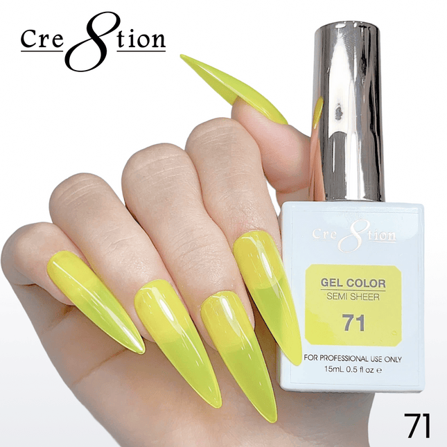 Cre8tion Hema Free Semi-Sheer Collection 0.5oz - Neon Color