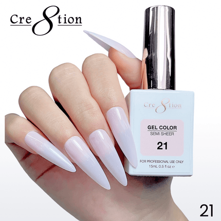 Cre8tion Hema Free Semi-Sheer Collection 0.5oz - Pink Color