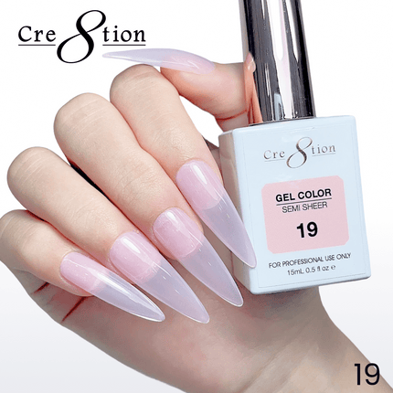 Cre8tion Hema Free Semi-Sheer Collection 0.5oz - Pink Color
