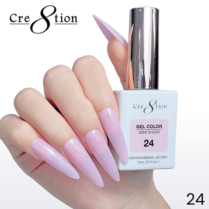 Cre8tion Hema Free Semi-Sheer Collection 0.5oz - Pink Color