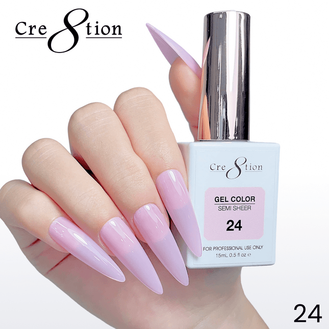 Cre8tion Hema Free Semi-Sheer Collection 0.5oz - Pink Color