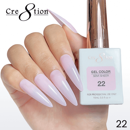 Cre8tion Hema Free Semi-Sheer Collection 0.5oz - Pink Color
