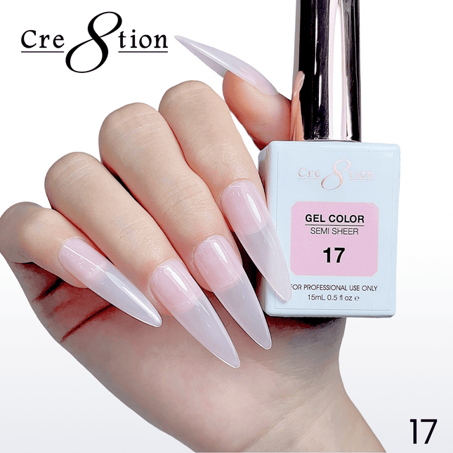 Cre8tion Hema Free Semi-Sheer Collection 0.5oz - Pink Color