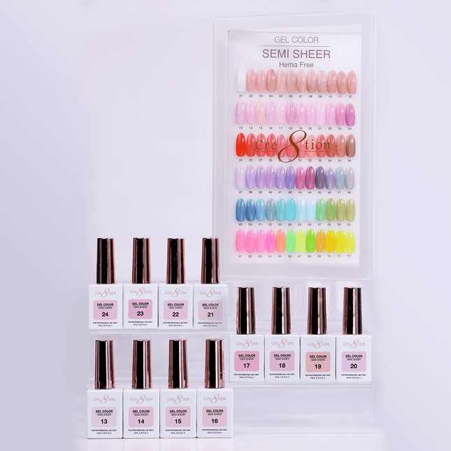 Cre8tion Hema Free Semi-Sheer Collection 0.5oz - Pink Color