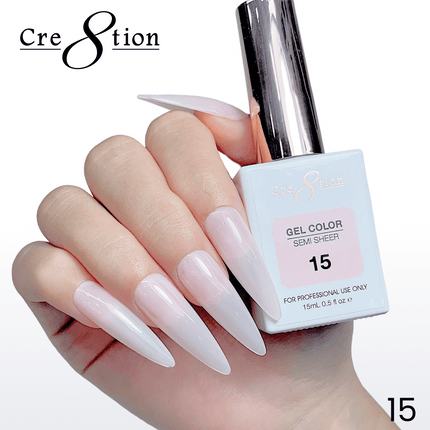 Cre8tion Hema Free Semi-Sheer Collection 0.5oz - Pink Color