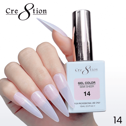 Cre8tion Hema Free Semi-Sheer Collection 0.5oz - Pink Color