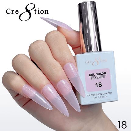 Cre8tion Hema Free Semi-Sheer Collection 0.5oz - Pink Color