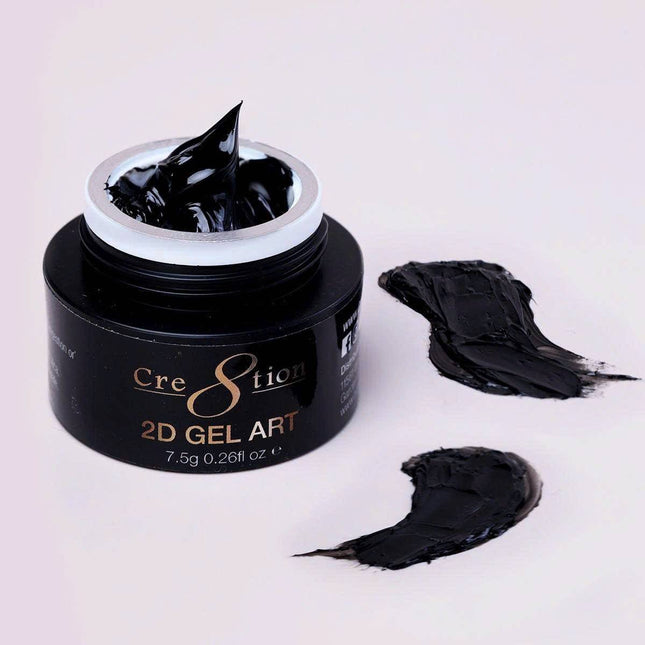 Cre8tion Nail 2D Canvas Painting Gel 0.26oz Black