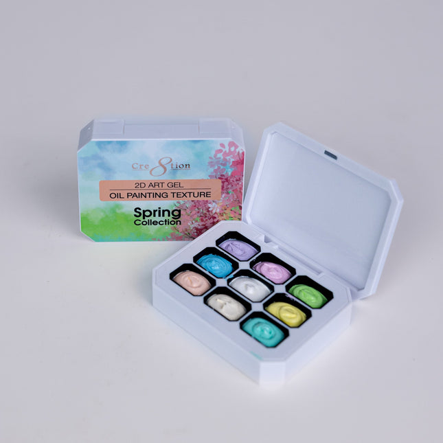 Cre8tion Nail 2D Canvas Painting Gel Palette - Spring Collection