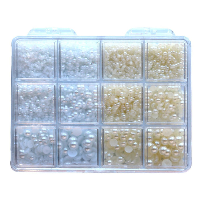 Cre8tion Nail Art Accessory Pearl Flat Bottom 03