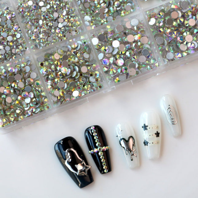 Cre8tion Nail Art Accessory Rhinestone Flat Bottom 04