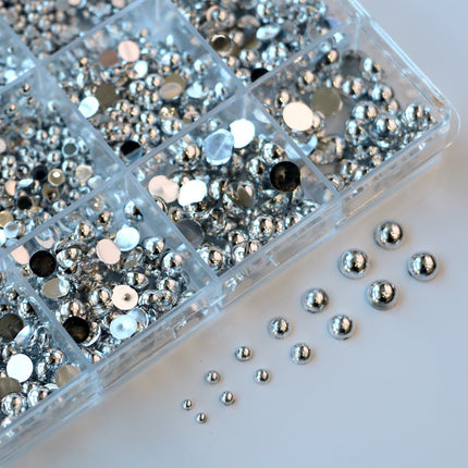 Cre8tion Nail Art Accessory Silver Flat Bottom 02