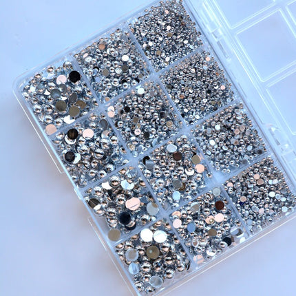 Cre8tion Nail Art Accessory Silver Flat Bottom 02