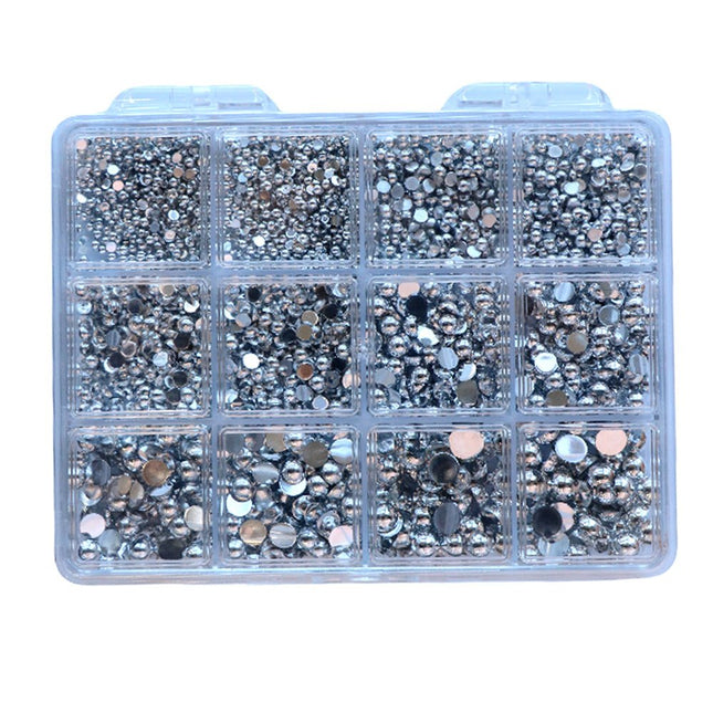 Cre8tion Nail Art Accessory Silver Flat Bottom 02