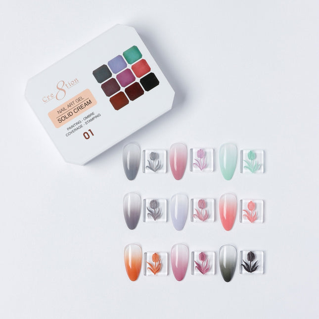 Cre8tion Nail Art Gel - Solid Cream - 01