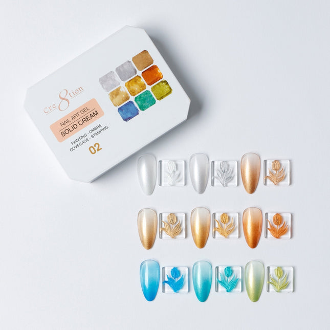 Cre8tion Nail Art Gel - Solid Cream - 02