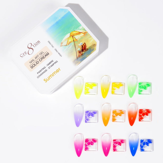 Cre8tion Nail Art Gel - Solid Cream Collection - Summer