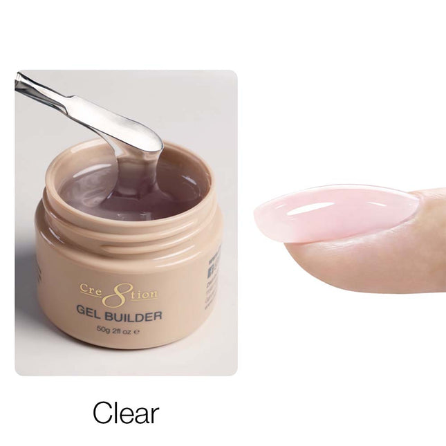 Cre8tion Overlay/Builder Gel in Jar 2oz - Hema Free/TPO Free - Low Heat - Clear