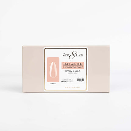 Cre8tion Soft Gel Tips - Almond 224pcs