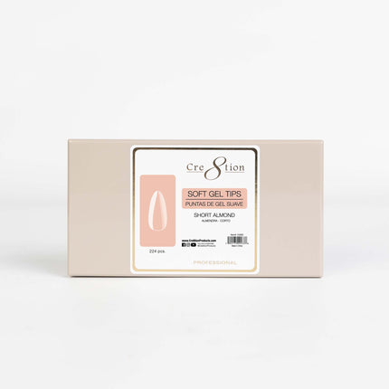 Cre8tion Soft Gel Tips - Almond 224pcs