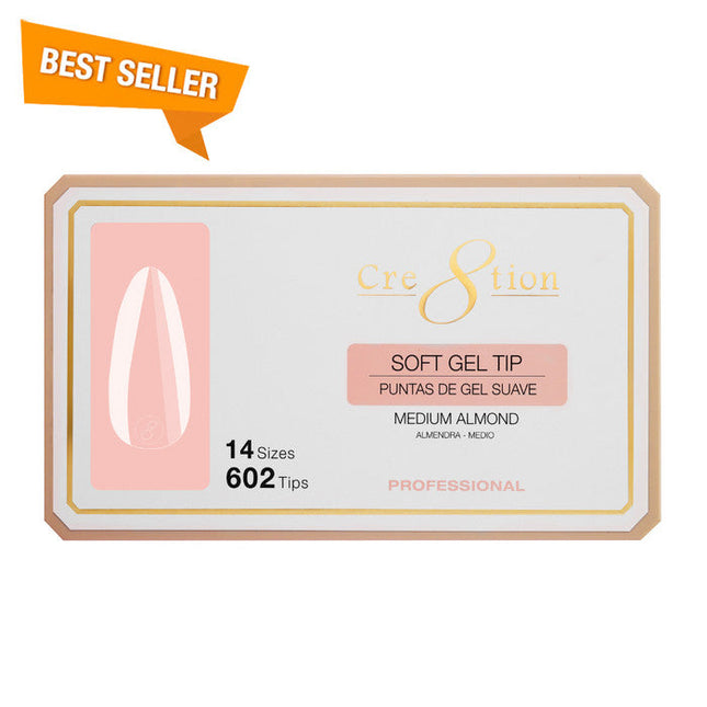 Cre8tion - Soft Gel X Tips Box - Almond (S, M, L)