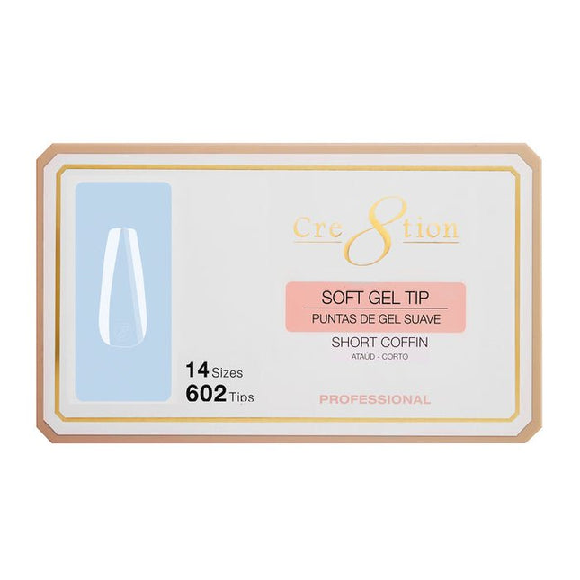 Cre8tion - Soft Gel X Tips Box - Coffin (S, M, L)
