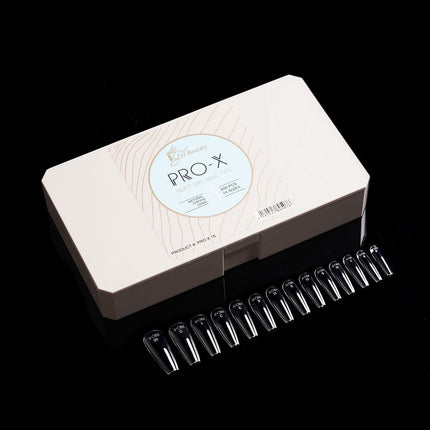 iGel PRO-X Soft Gel Nail Tips 15 - Natural Coffin Long (600 pcs)
