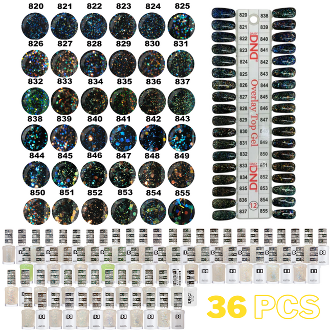 DND - Overlay Top Gel Duo Full Set 36 Colors (#820 - #855)