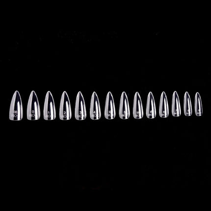 iGel PRO-X Soft Gel Nail Tips 08 - Natural Stiletto Medium (600 pcs)