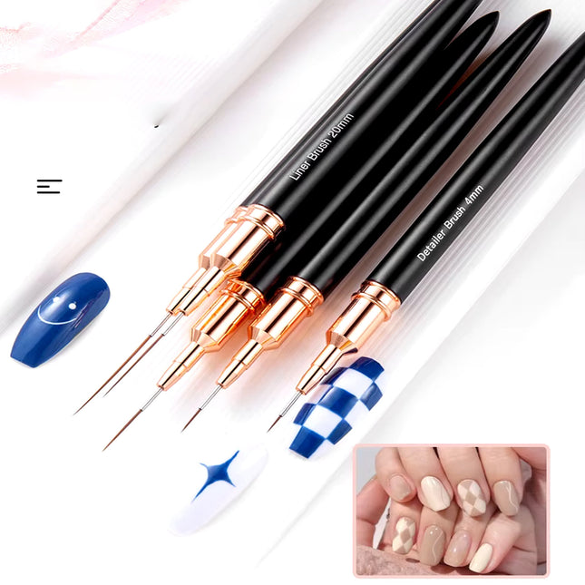 Nail Art Liner Brush Ultra Thin (Set 5pcs)