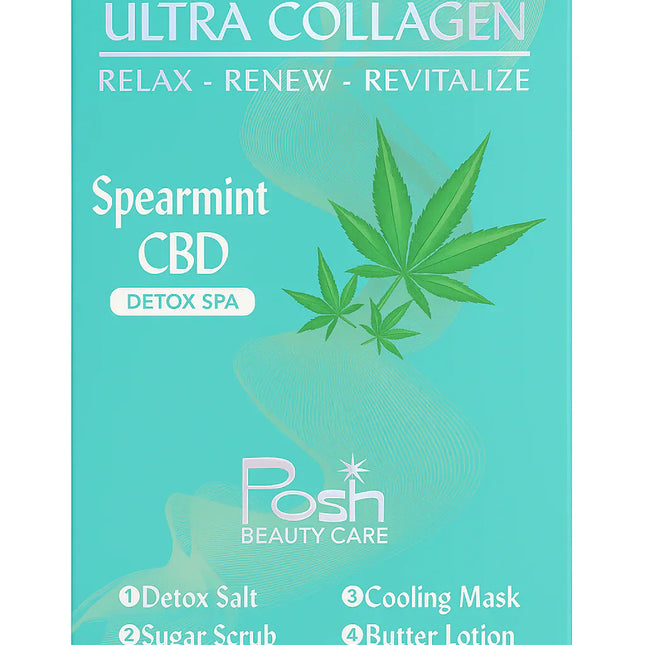 Posh Ultra Collagen 4-in-1 Pedicure/Manicure Kit - Spearmint CBD (50pcs/case)