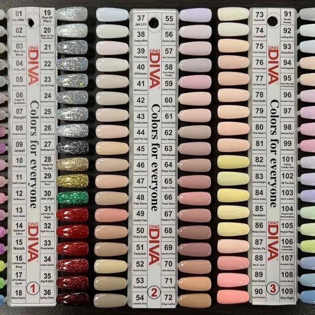DND - DIVA Gel & Lacquer Duo Full Set 36 Colors (#37 - #72)
