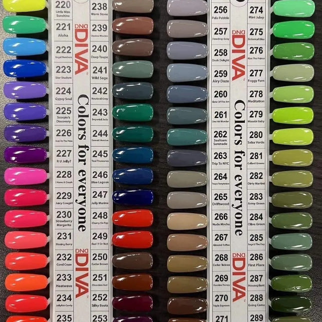 DND - DIVA Gel & Lacquer Duo Full Set 36 Colors (#219 - #254)